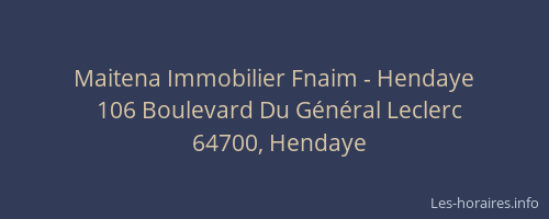 Maitena Immobilier Fnaim - Hendaye