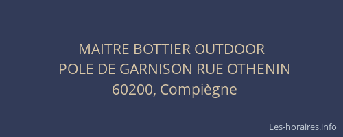 MAITRE BOTTIER OUTDOOR