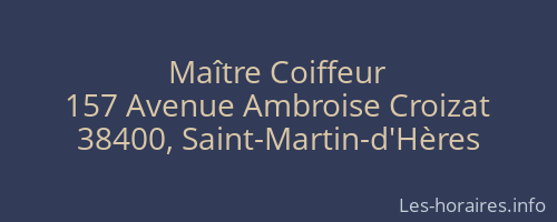 Maître Coiffeur