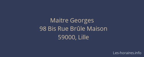 Maitre Georges
