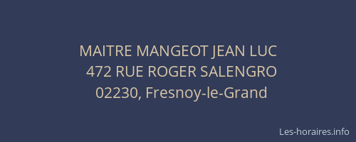 MAITRE MANGEOT JEAN LUC