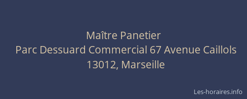 Maître Panetier