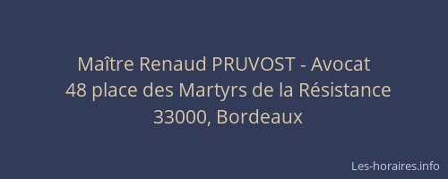 Maître Renaud PRUVOST - Avocat