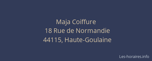 Maja Coiffure
