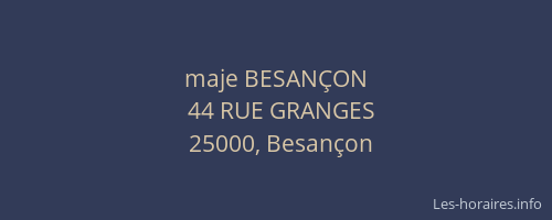 maje BESANÇON