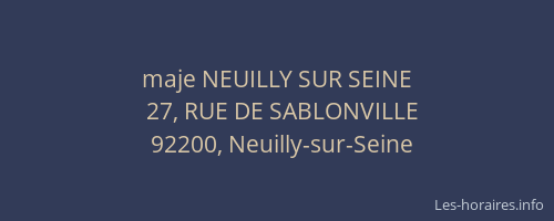 maje NEUILLY SUR SEINE