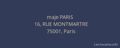 maje PARIS