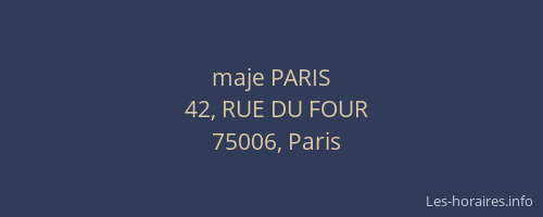 maje PARIS