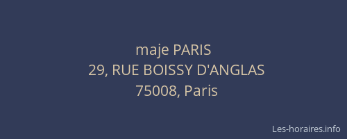 maje PARIS