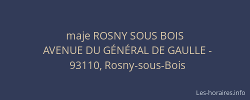 maje ROSNY SOUS BOIS