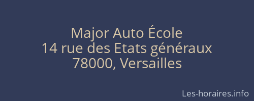Major Auto École