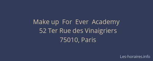 Make up  For  Ever  Academy