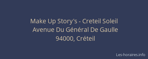 Make Up Story's - Creteil Soleil