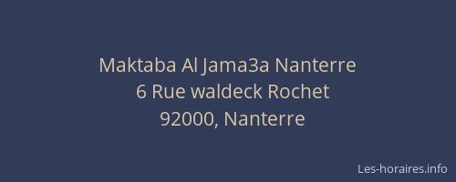 Maktaba Al Jama3a Nanterre