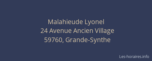 Malahieude Lyonel