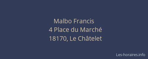Malbo Francis