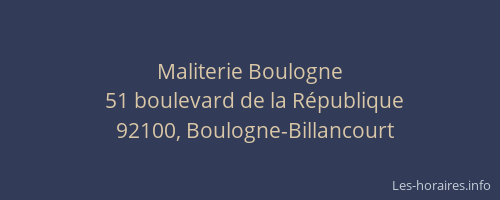 Maliterie Boulogne