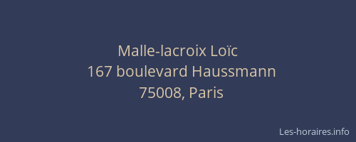 Malle-lacroix Loïc