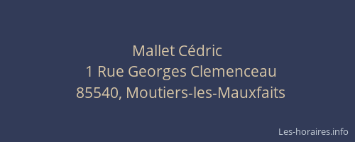 Mallet Cédric