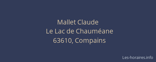 Mallet Claude