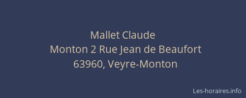 Mallet Claude