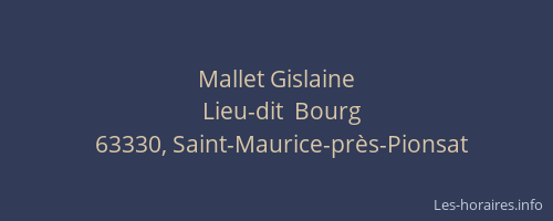 Mallet Gislaine