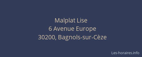 Malplat Lise