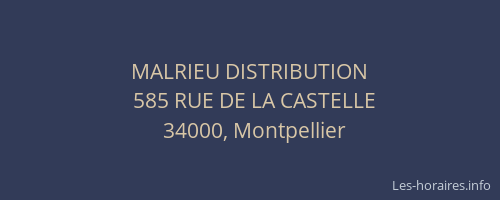 MALRIEU DISTRIBUTION