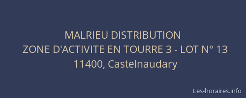 MALRIEU DISTRIBUTION