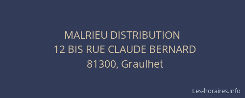 MALRIEU DISTRIBUTION