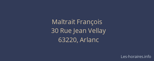 Maltrait Fran&ccedil;ois