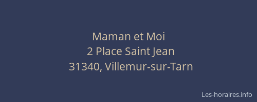 Maman et Moi