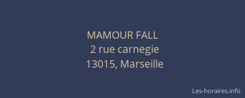 MAMOUR FALL
