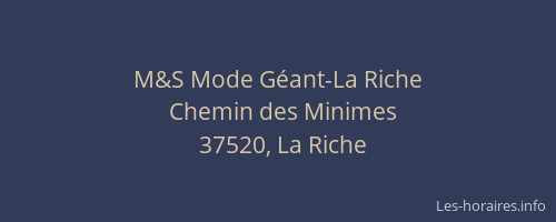 M&S Mode G&eacute;ant-La Riche