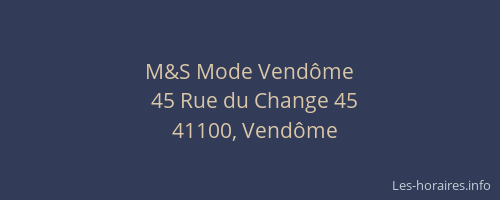 M&S Mode Vendôme