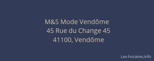 M&S Mode Vend&ocirc;me
