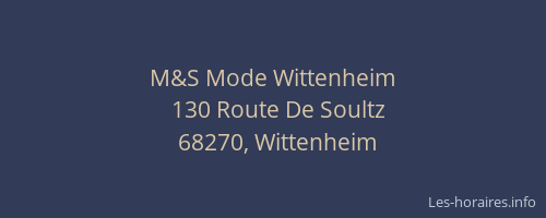 M&S Mode Wittenheim