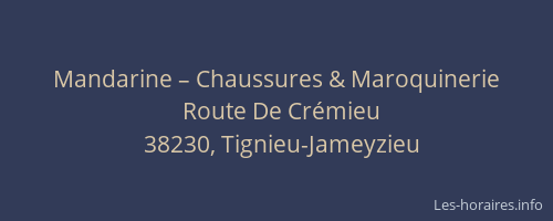 Mandarine – Chaussures & Maroquinerie