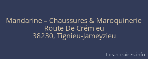 Mandarine – Chaussures & Maroquinerie