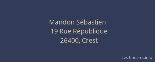 Mandon S&eacute;bastien