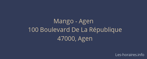 Mango - Agen
