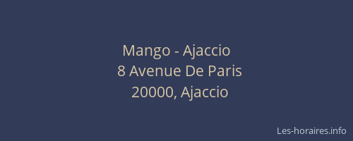 Mango - Ajaccio