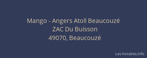 Mango - Angers Atoll Beaucouzé