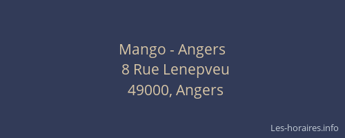Mango - Angers