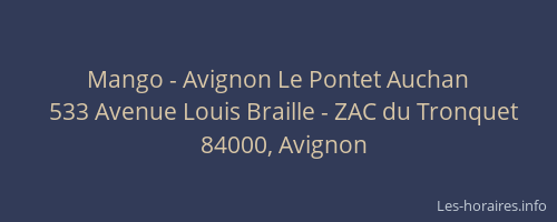 Mango - Avignon Le Pontet Auchan