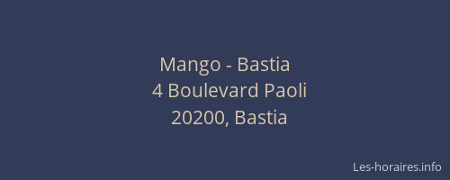 Mango - Bastia