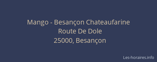 Mango - Besançon Chateaufarine