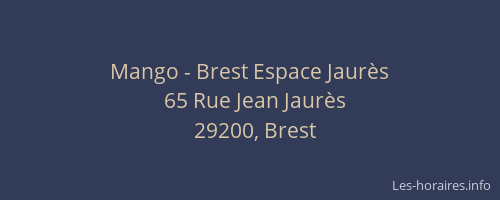 Mango - Brest Espace Jaurès