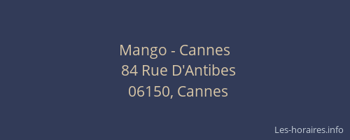 Mango - Cannes