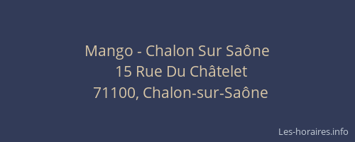 Mango - Chalon Sur Saône